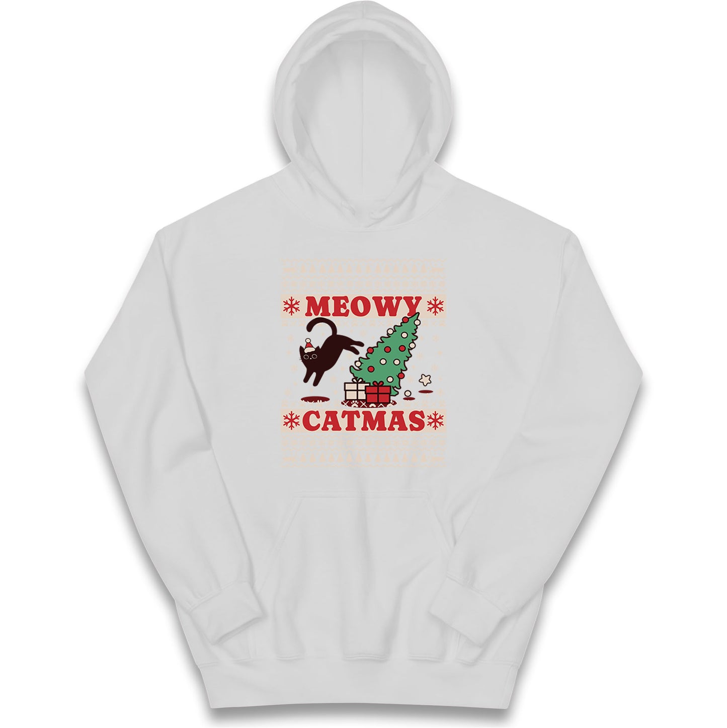 Christmas Cat Kids Hoodie