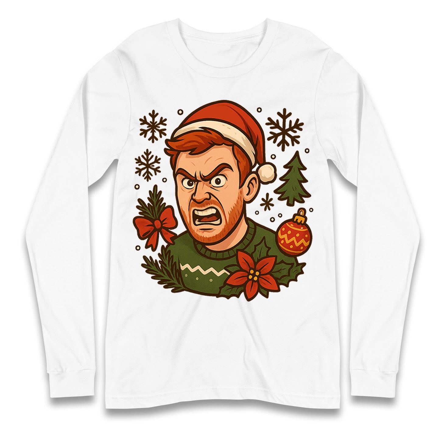 Angry Ginge Christmas Longsleeve T Shirt
