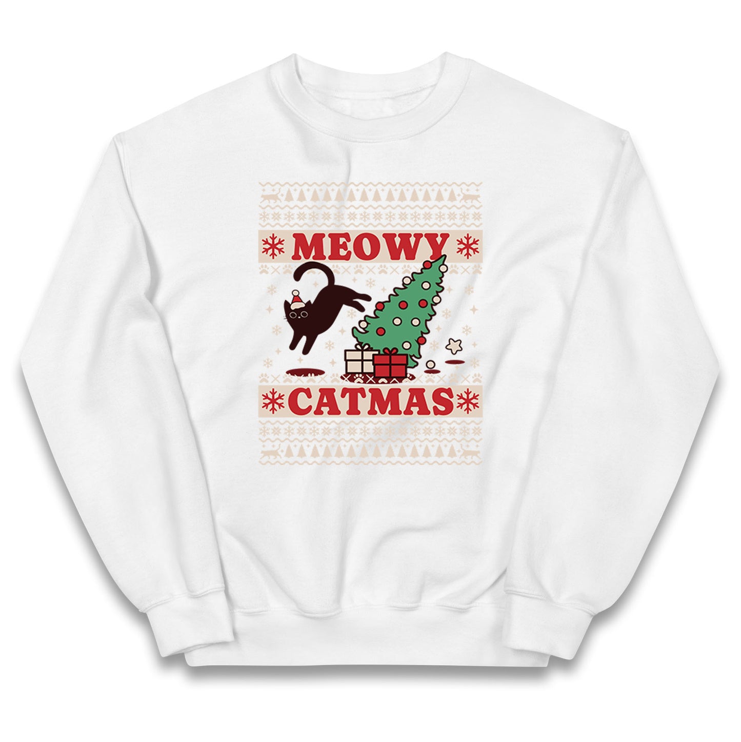 Christmas Cat Kids Jumper