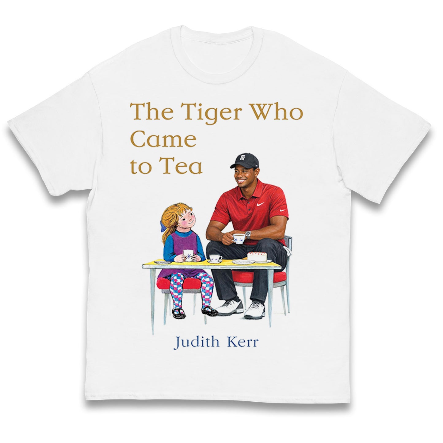 Tiger Woods The Tiger Who Came To Tea Golf Kids T Shirt