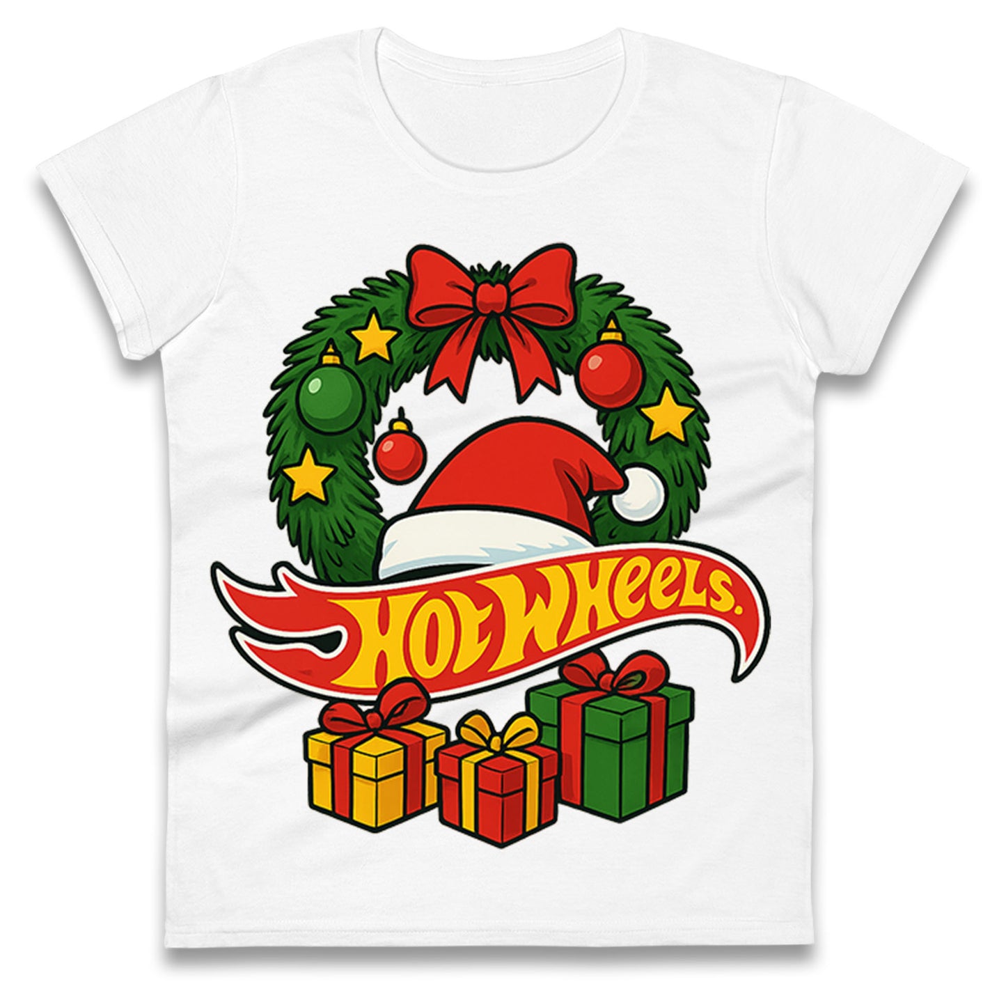 Hotwheels Christmas Ladies T Shirt