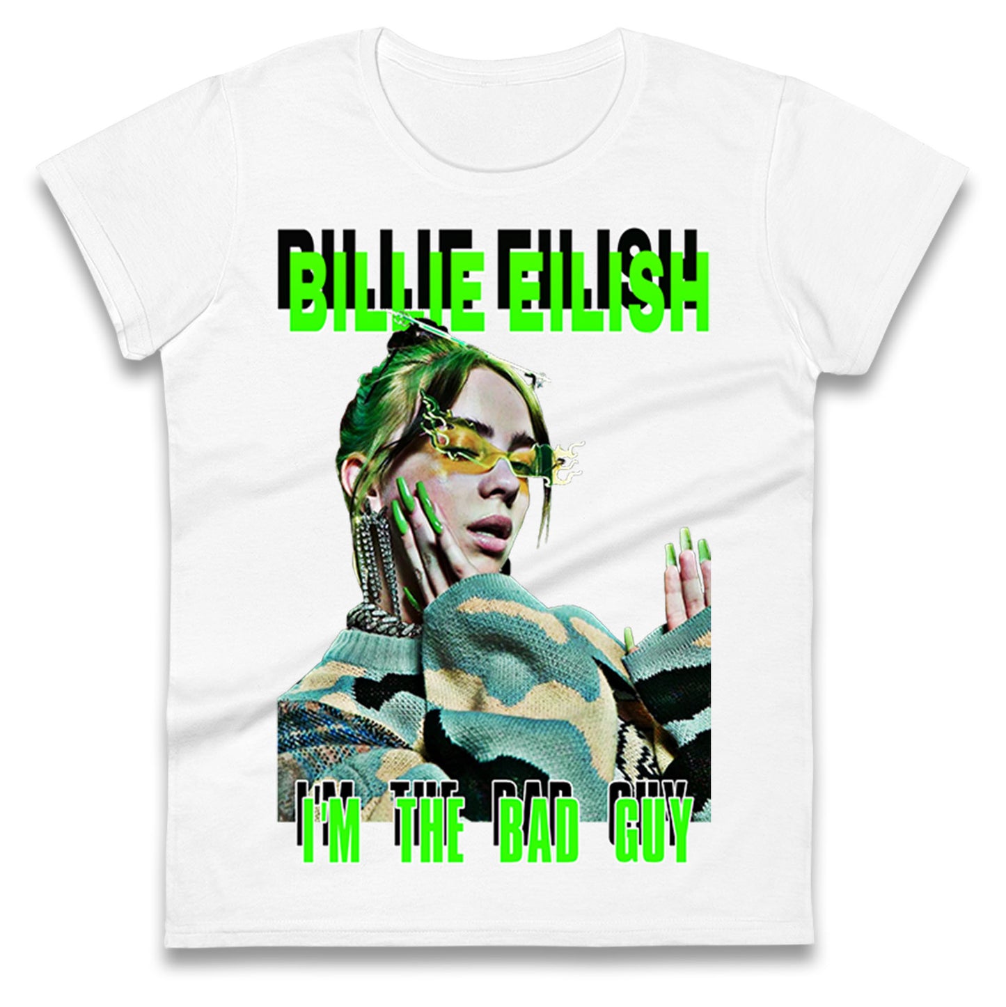 Billie Eilish Singer Ladies T Shirt