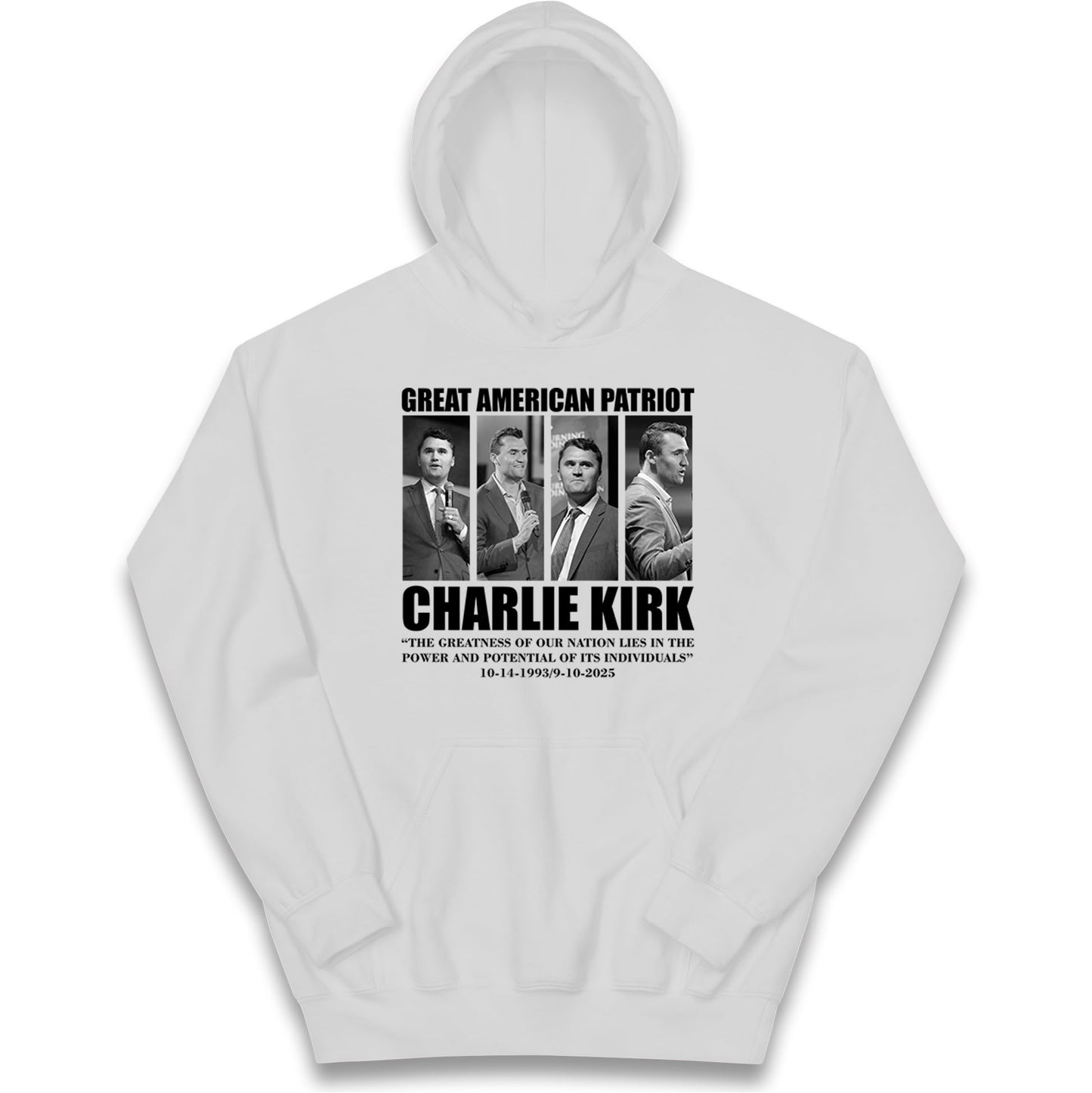 Charlie Kirk Kids Hoodie
