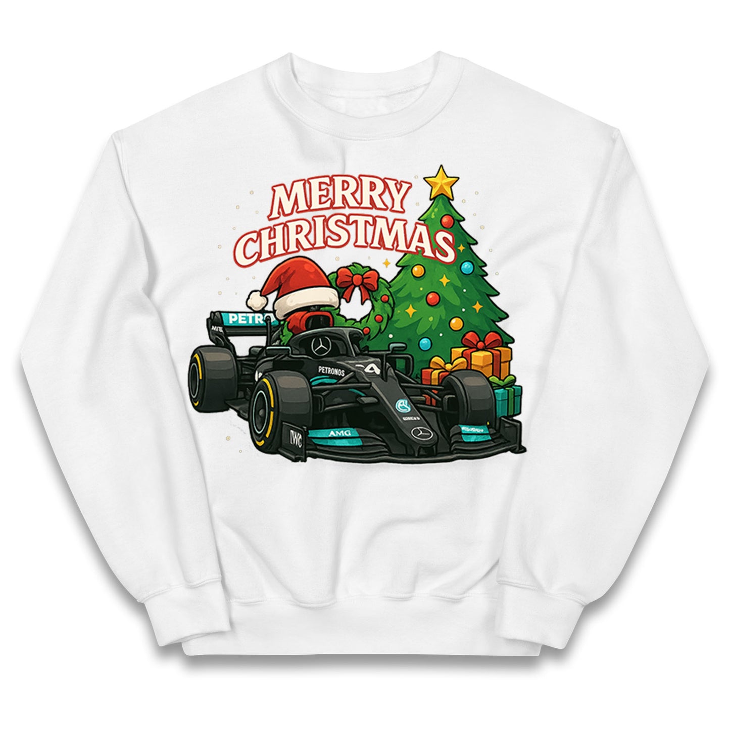 Mercedes F1 Christmas Kids Jumper
