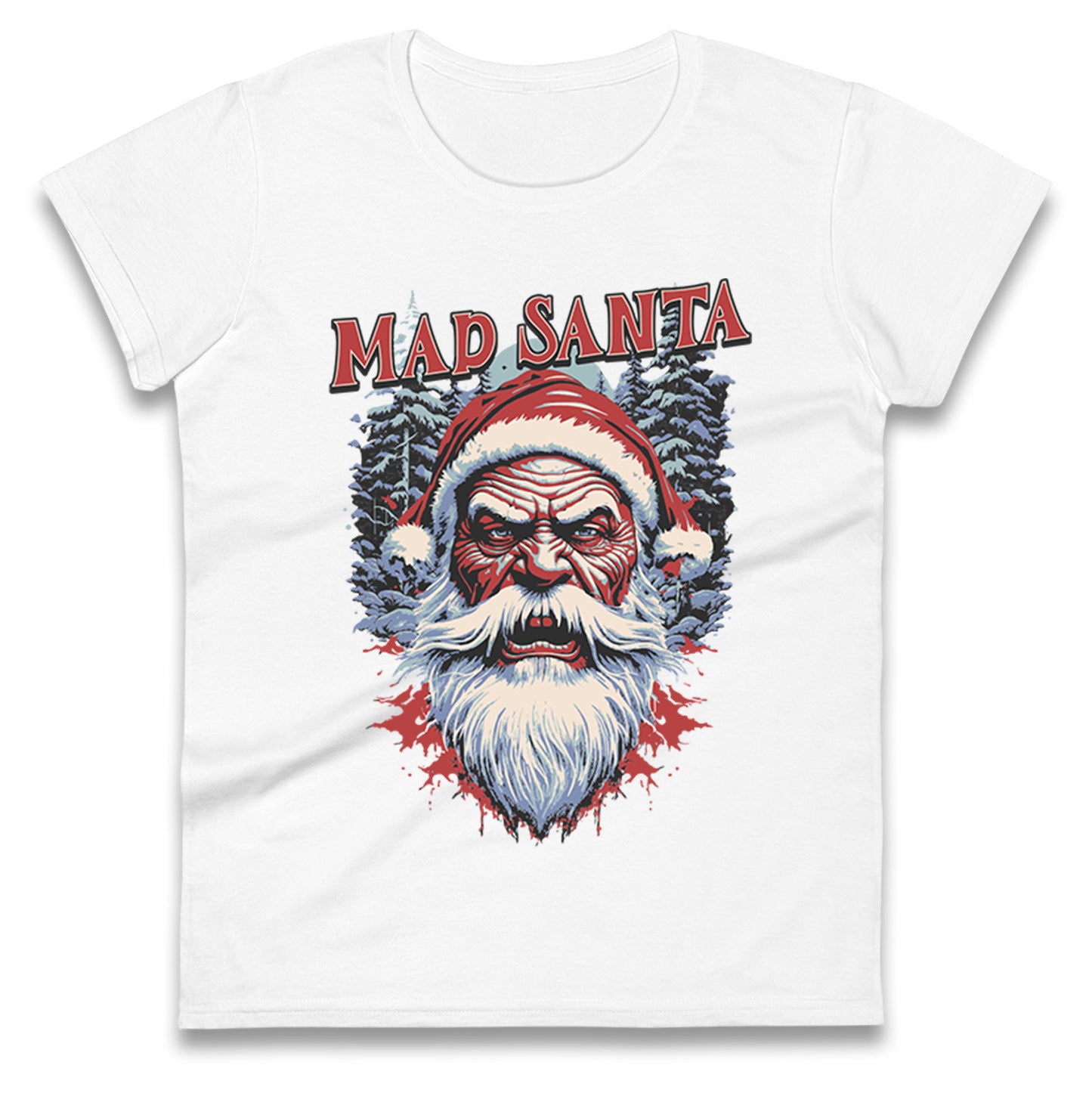 Mad Santa Ladies T Shirt