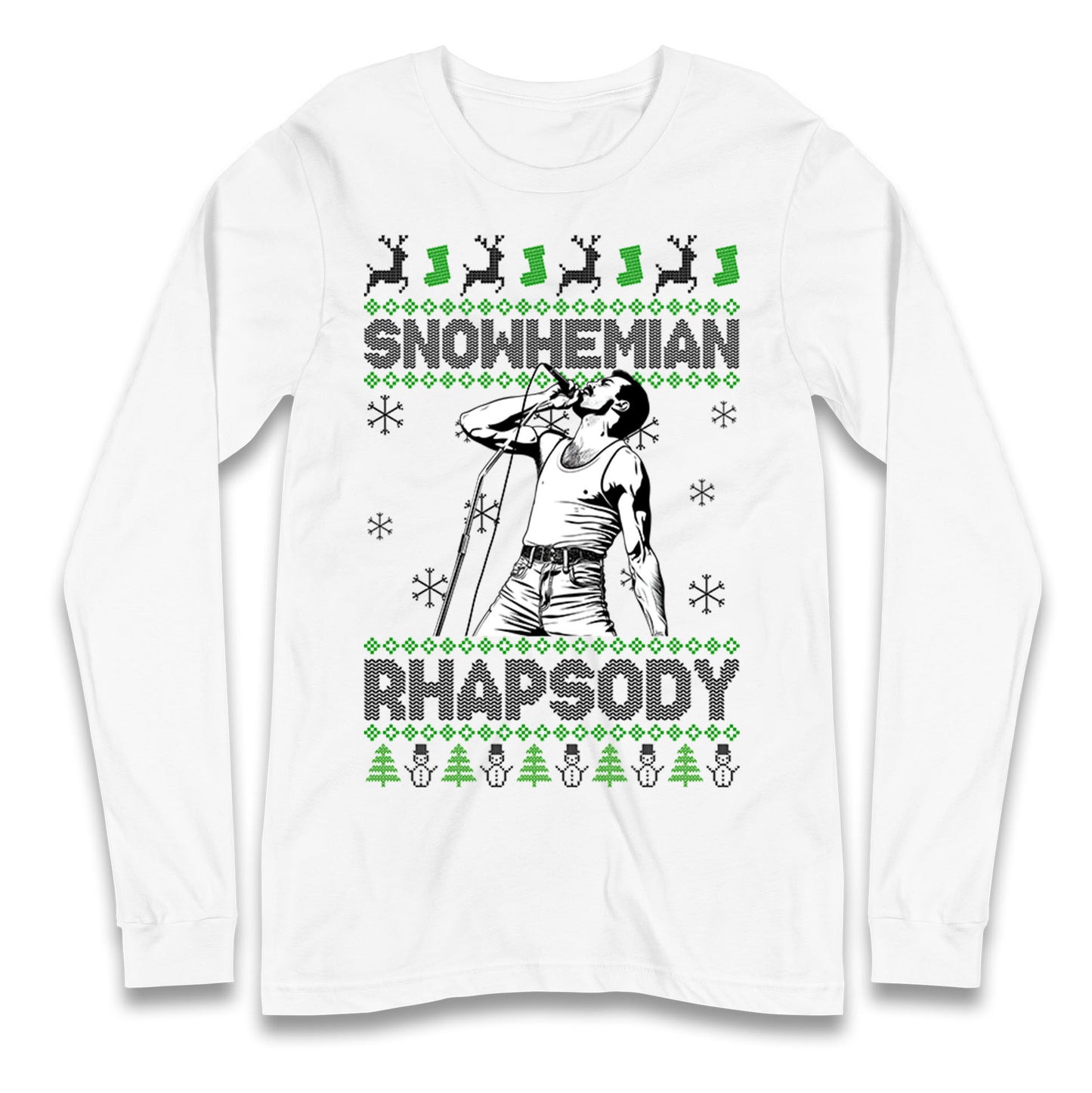 Freddie Mercury Christmas Longsleeve T Shirt