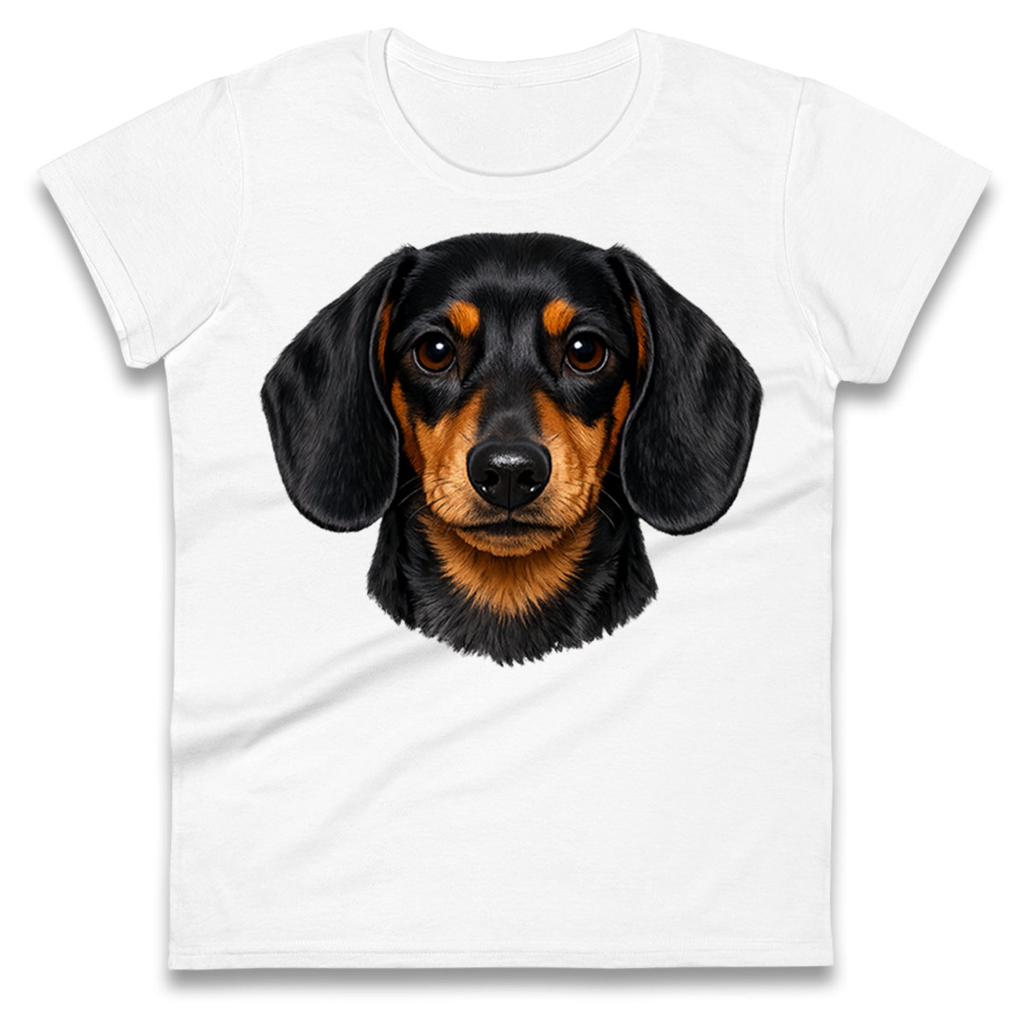 Dachshund Dog Face Ladies T Shirt