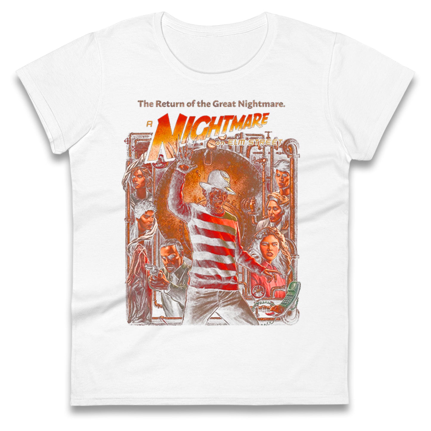 1 2 Freddy's Coming For You Ladies T Shirt