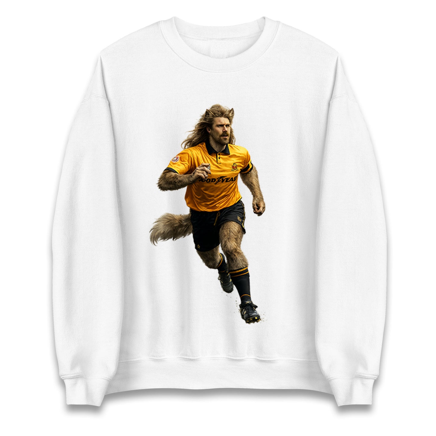 Retro John The Wolf Wolves Football Jumper
