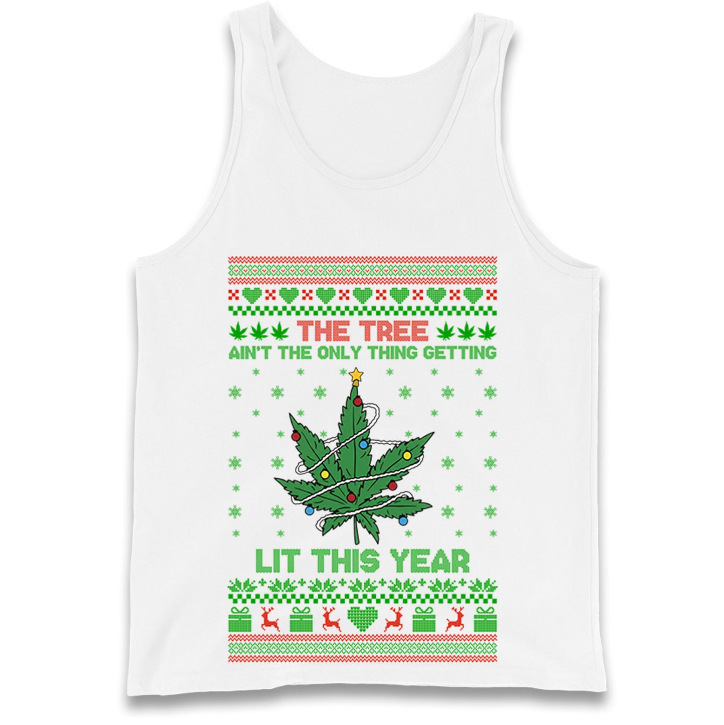 Cannabis Christmas Tank Top