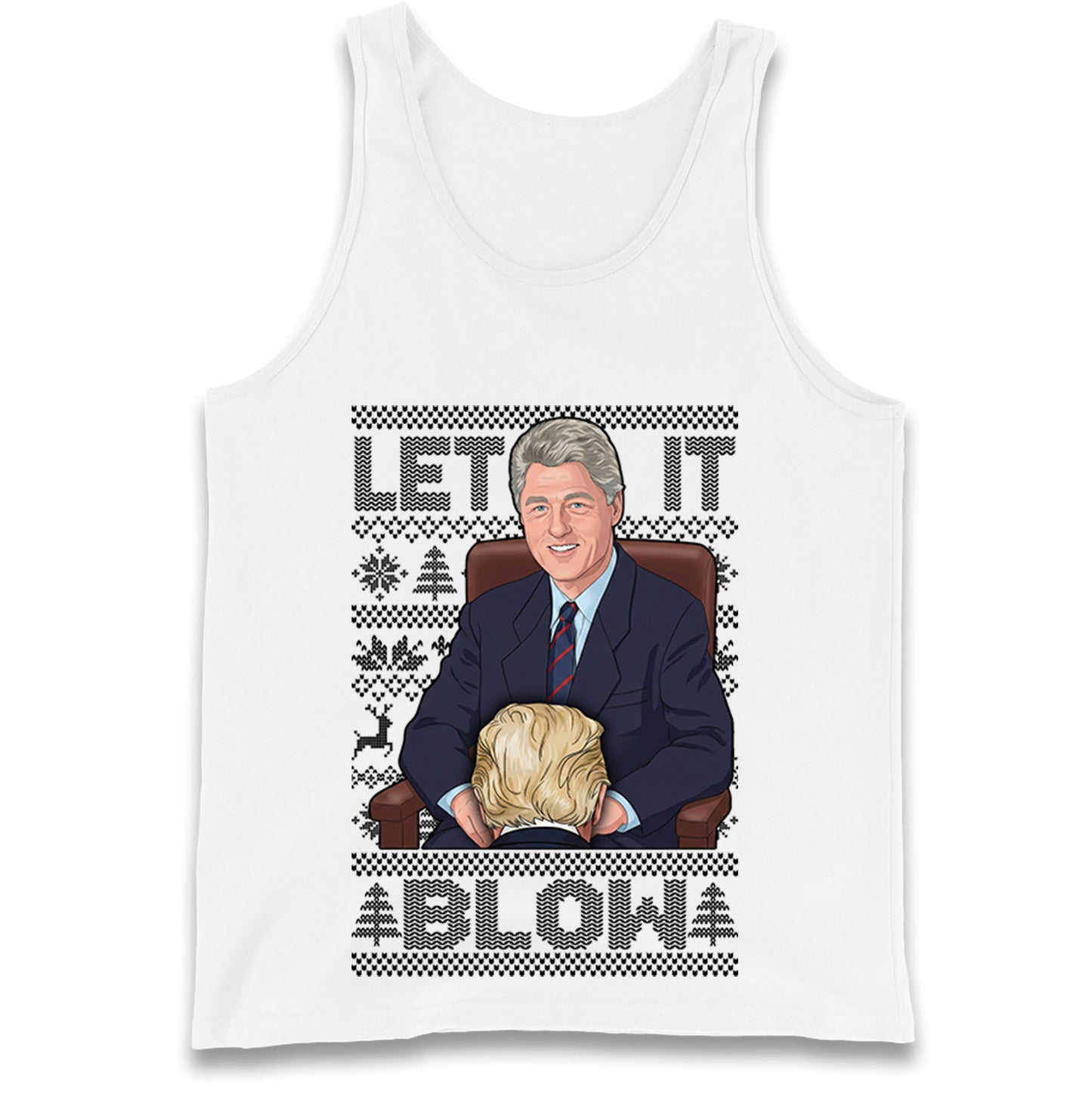 Bill Clinton Christmas Tank Top
