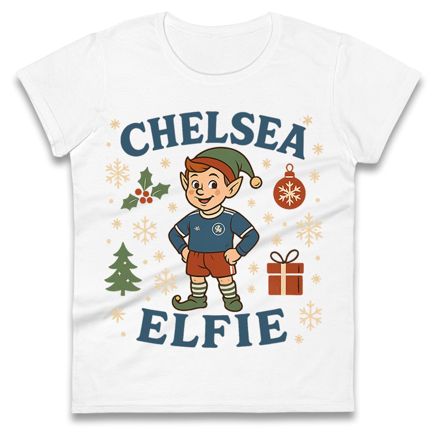 Chelsea FC Christmas Ladies T Shirt