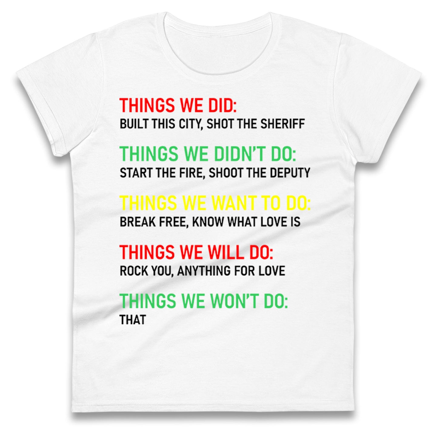 Bob Marley Music Ladies T Shirt