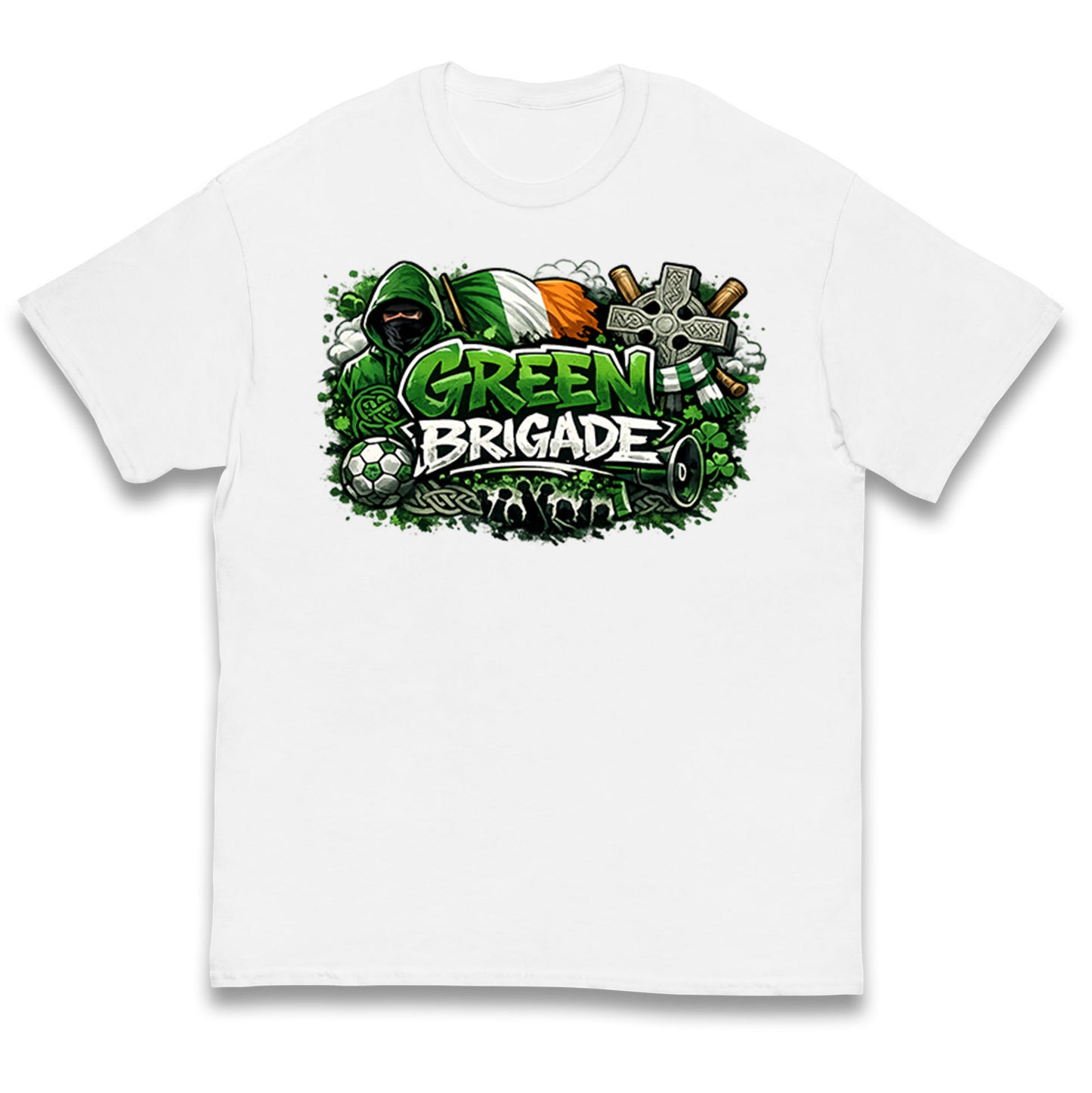 Celtic Green Brigade Football Kids T Shirt