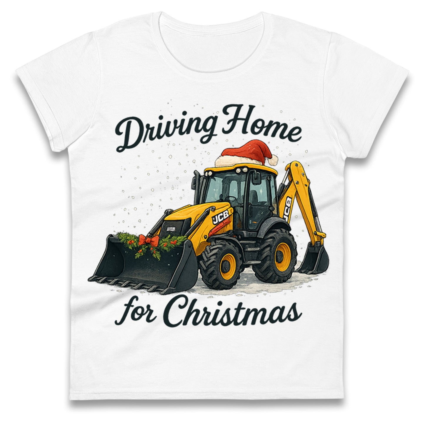 JCB Christmas Ladies T Shirt