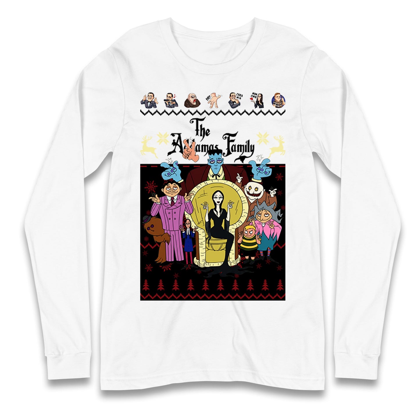 Scary Addams Christmas Longsleeve T Shirt