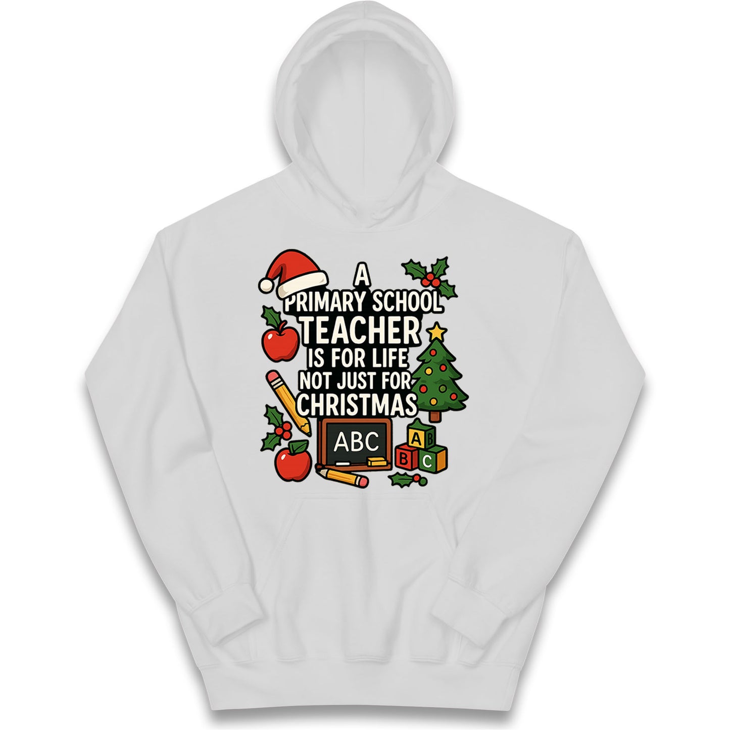Primary School Teacher Christmas Kids Hoodie