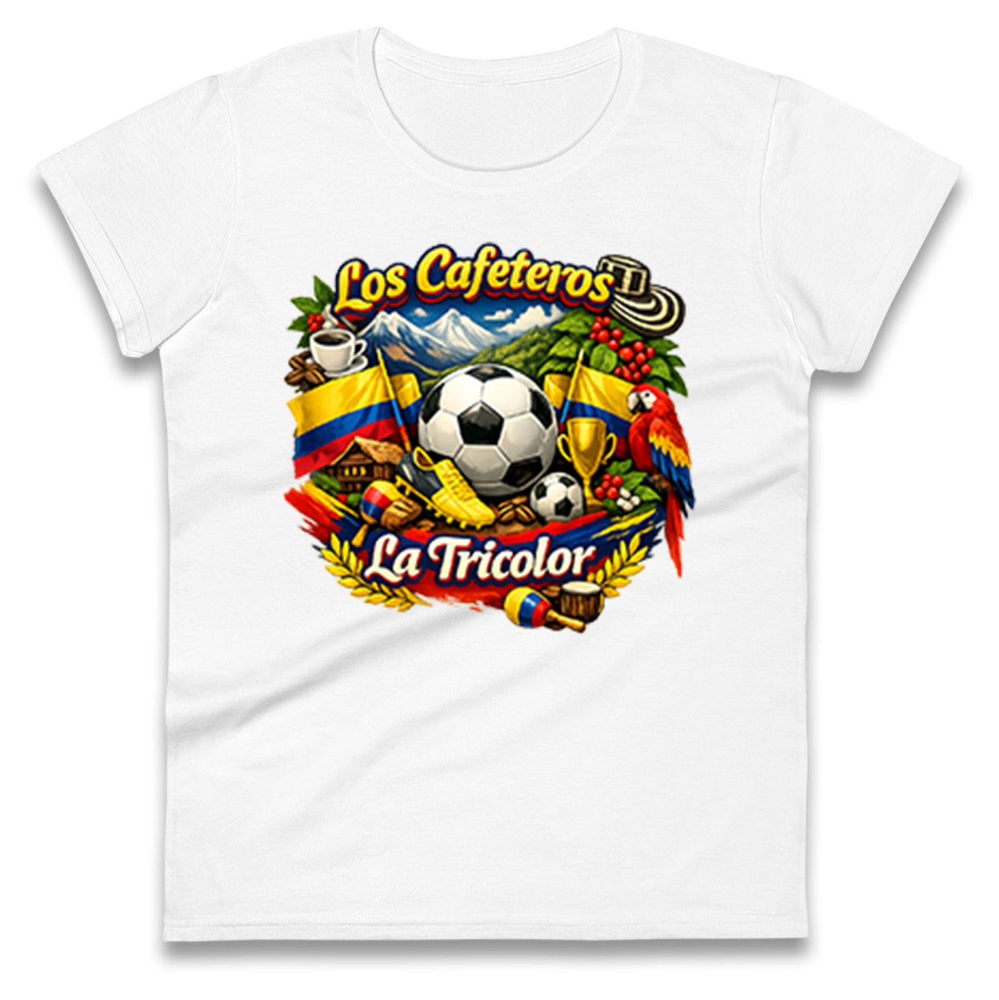 Colombia Football Ladies T Shirt