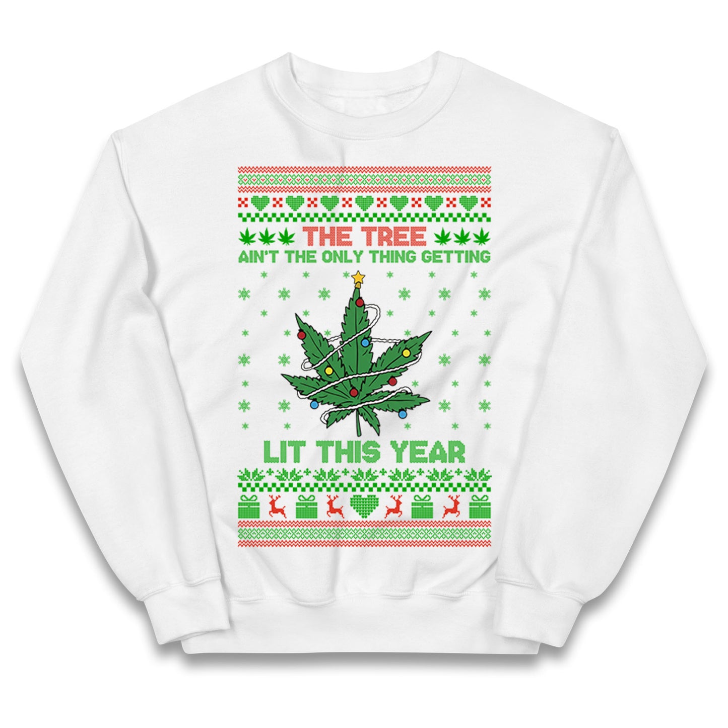 Cannabis Christmas Kids Jumper