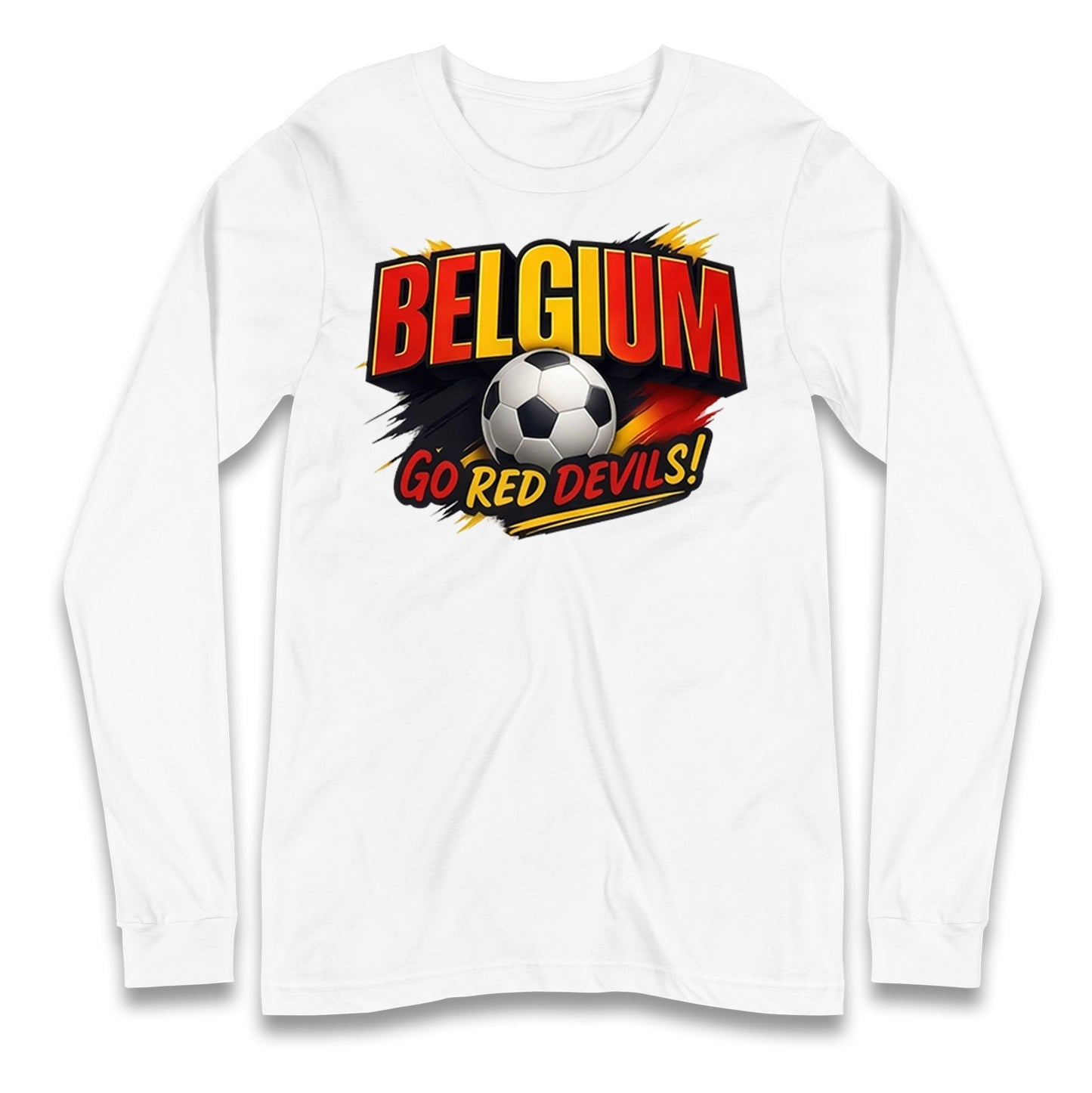 Belgium Retro Football Longsleeve T Shirt