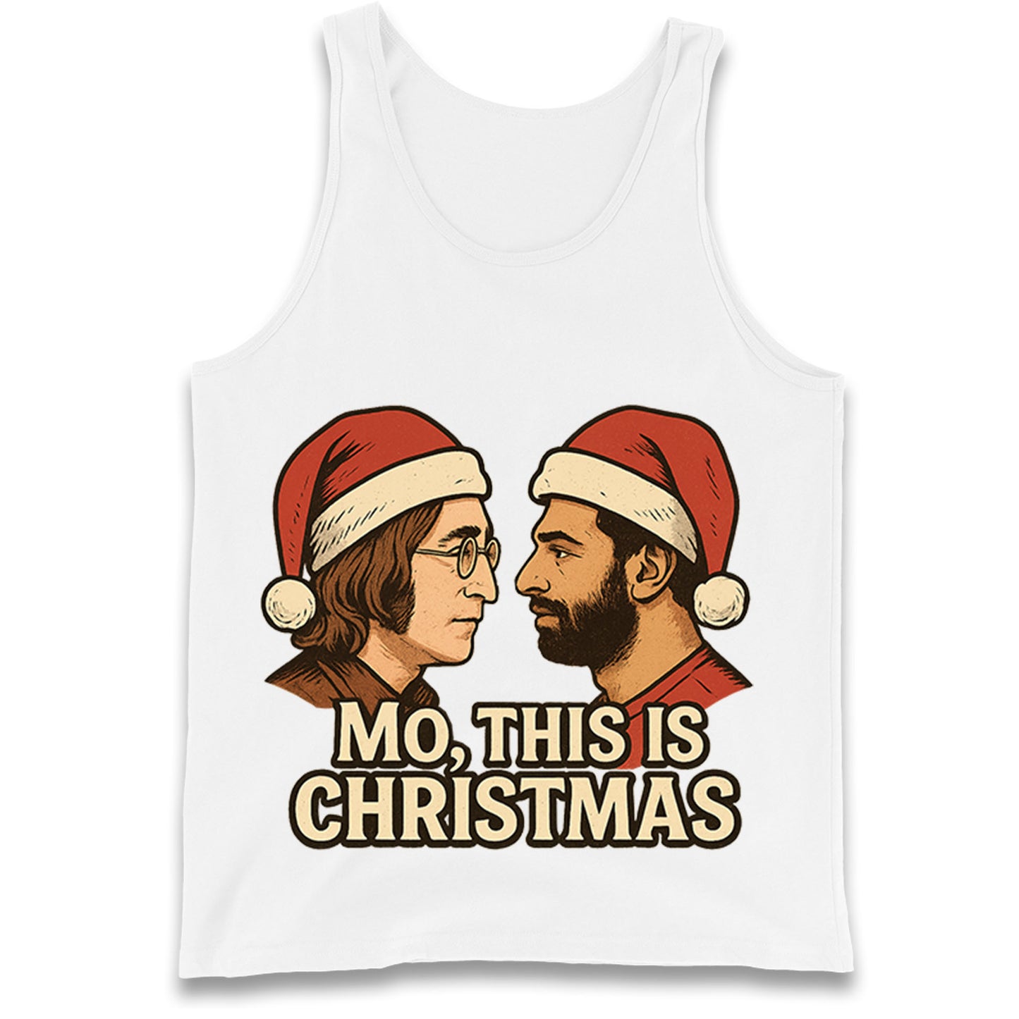 Mo This is Christmas John Lennon & Mo Salah Tank Top