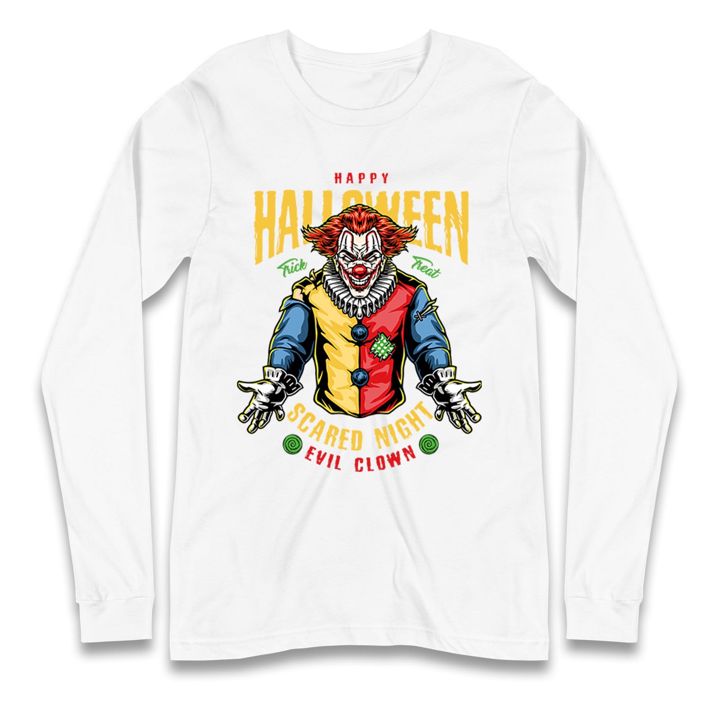 Halloween Clown Longsleeve T Shirt