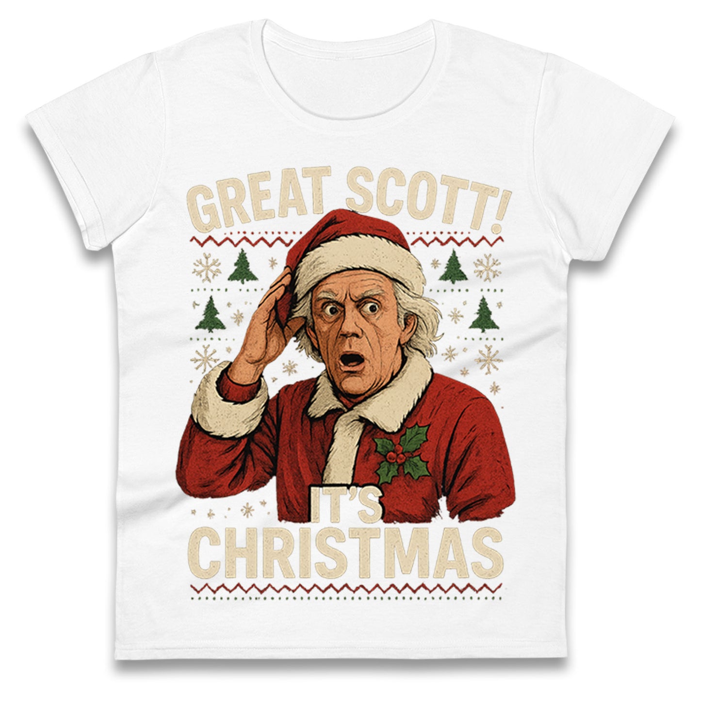 Back to the Future Doc Brown Ladies T Shirt