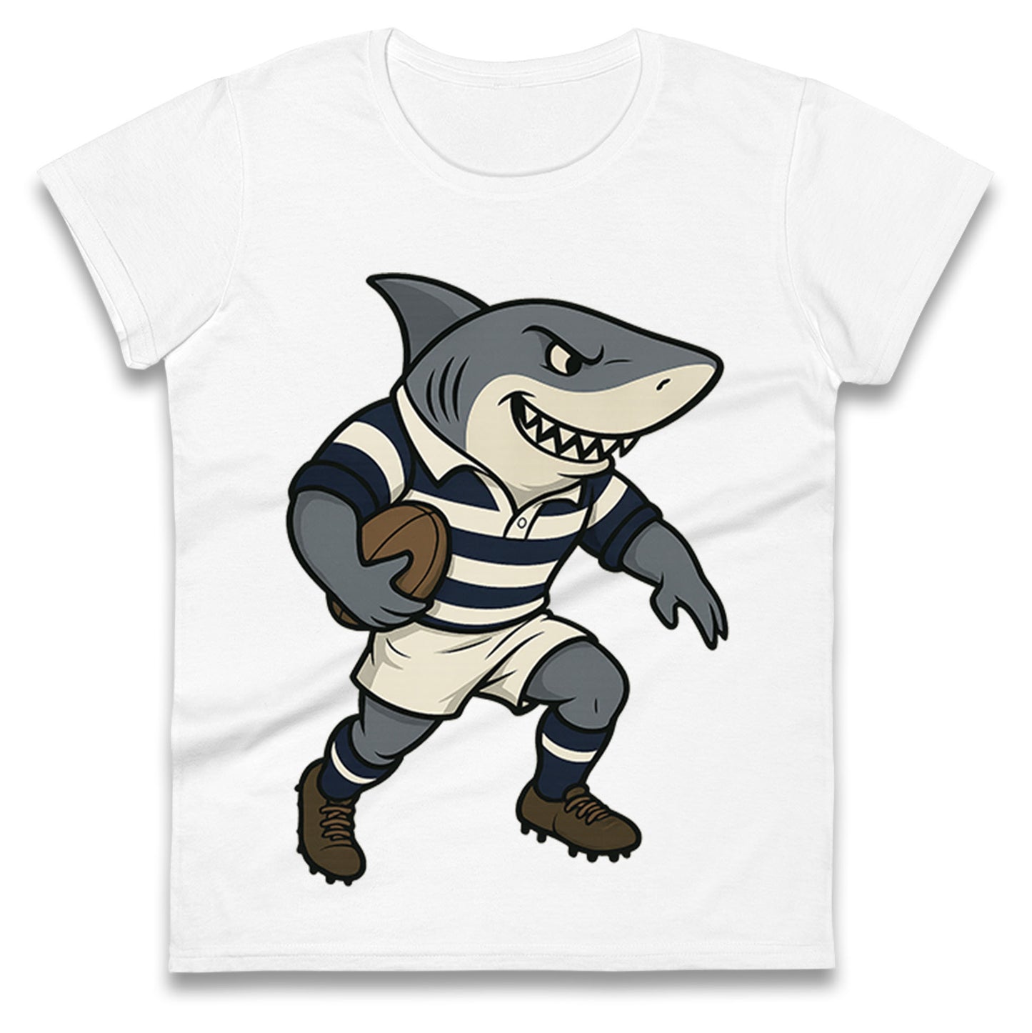Retro Sale Sharks Rugby Union Ladies T Shirt