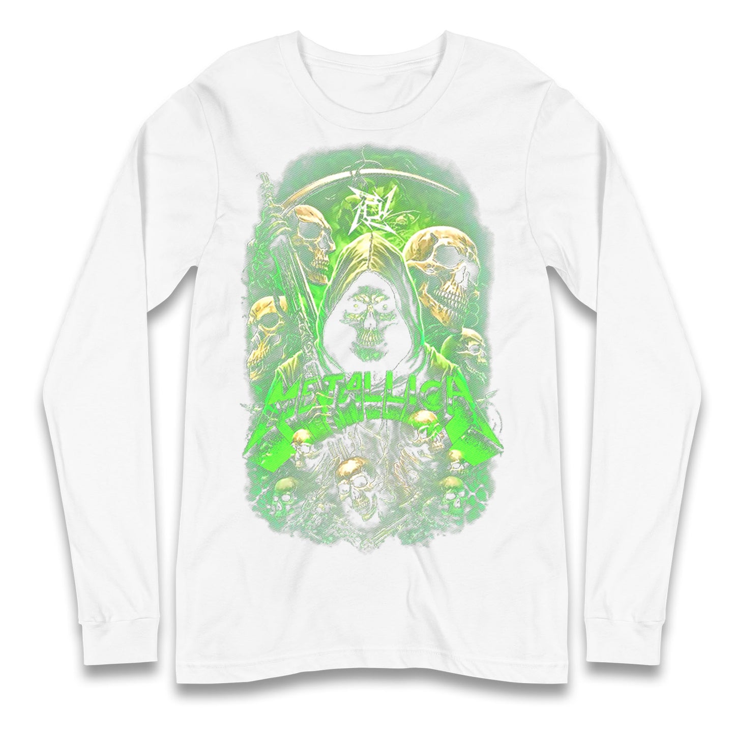 Metallica Green Skulls Longsleeve T Shirt