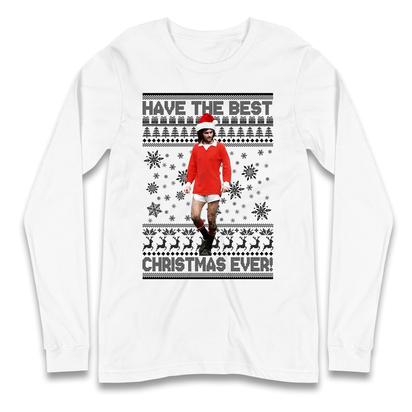 Christmas George Best Longsleeve T Shirt
