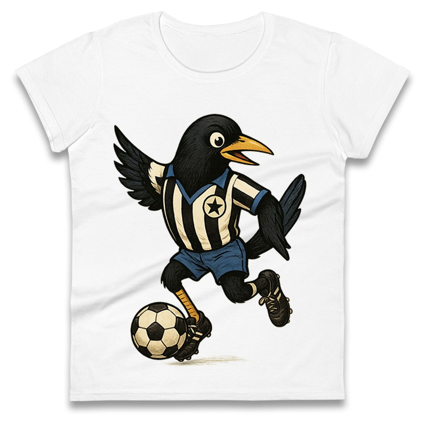 Retro Newcastle United Football Ladies T Shirt