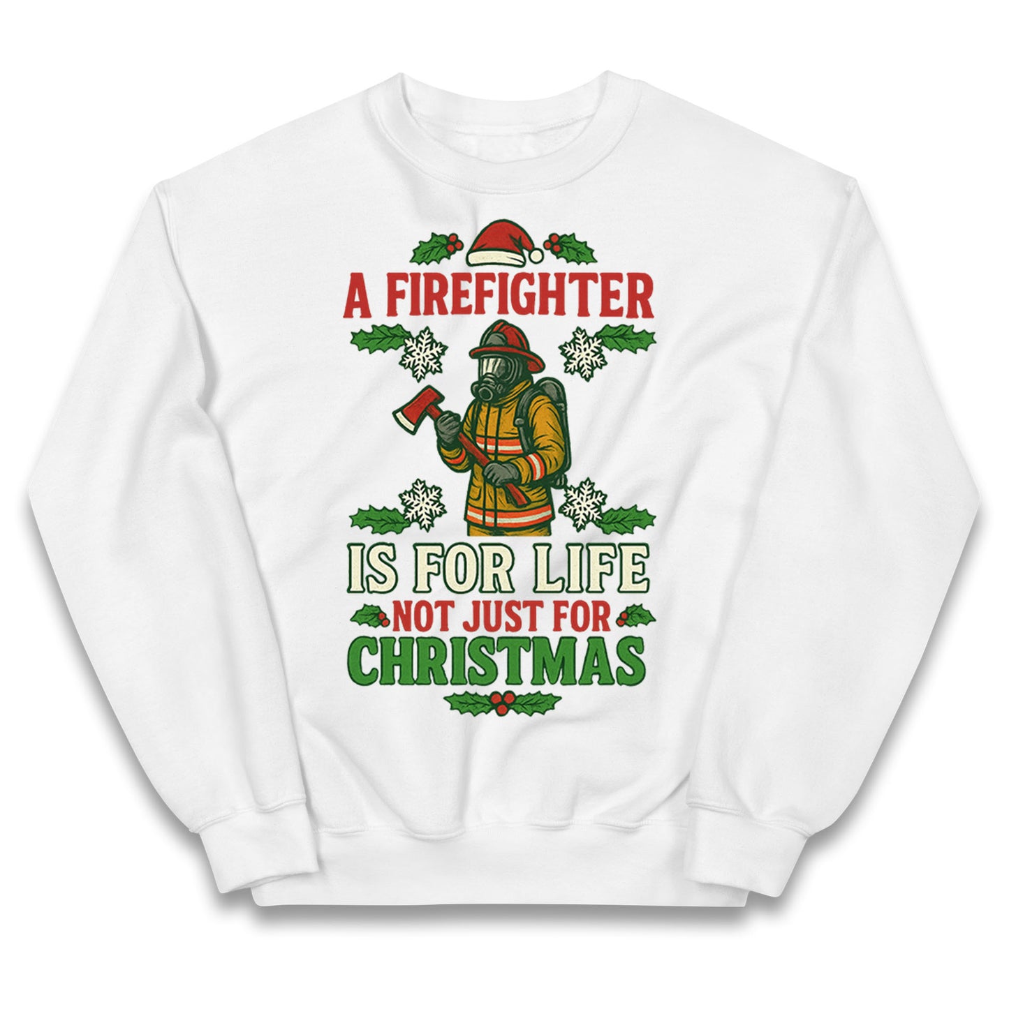 Firefighter Christmas Kids Jumper