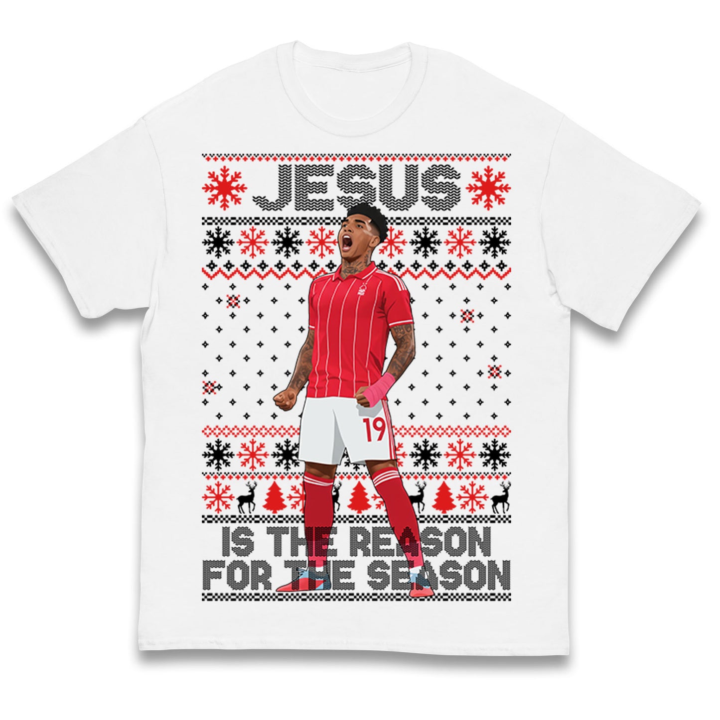 Nottm Forest FC Christmas Kids T Shirt