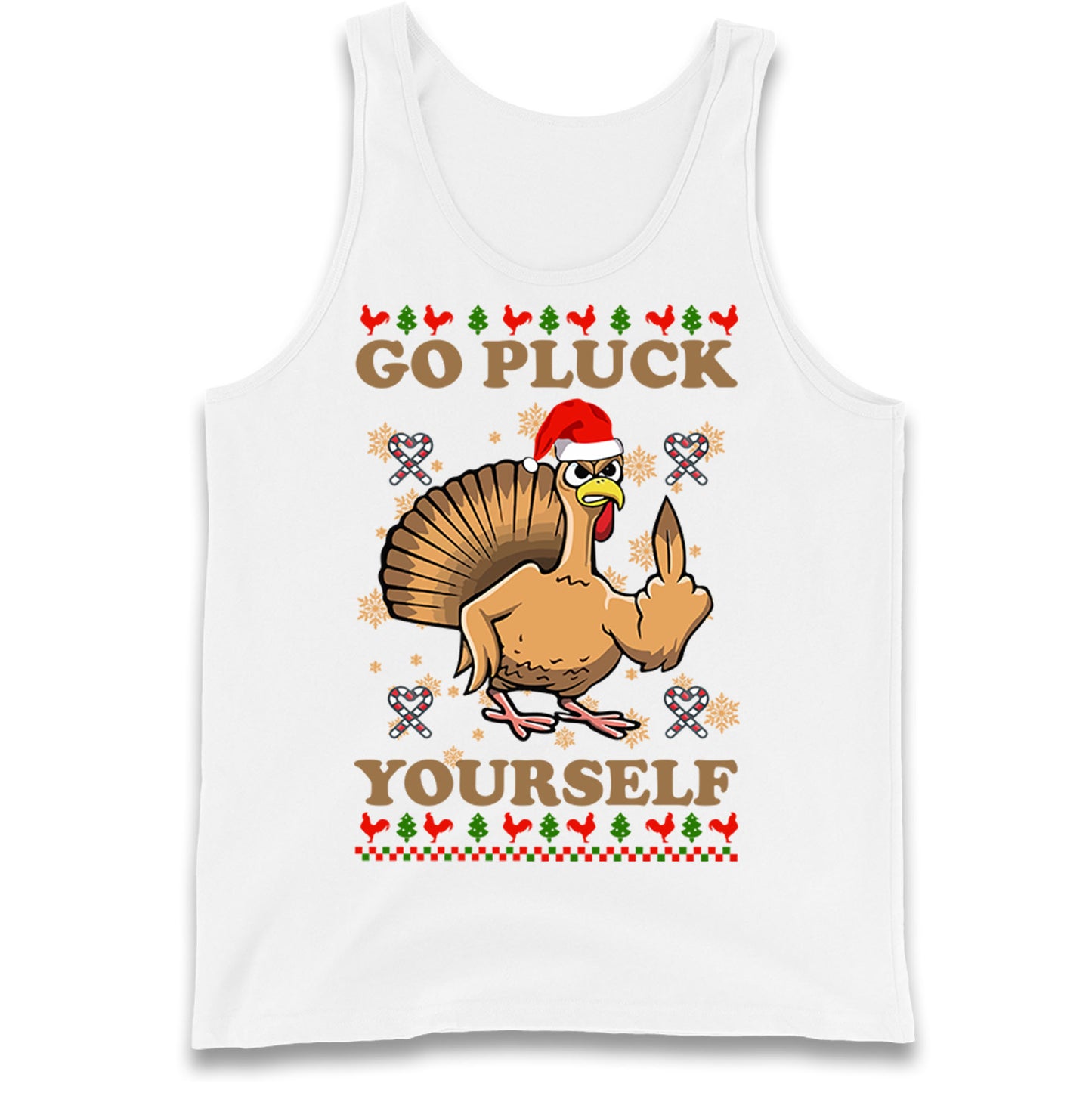 Christmas Go Pluck Yourself Funny Tank Top