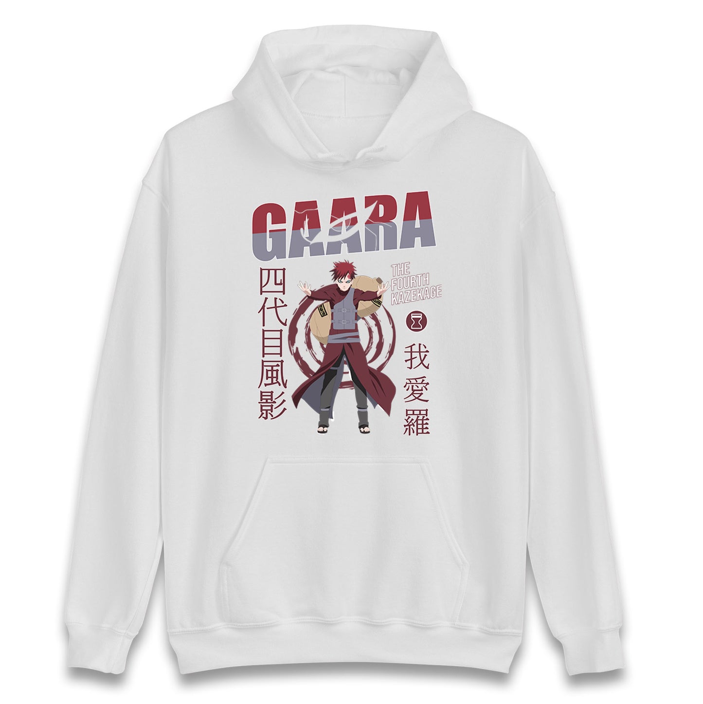 naruto shippuden gaara the fourth kazekage hoodie