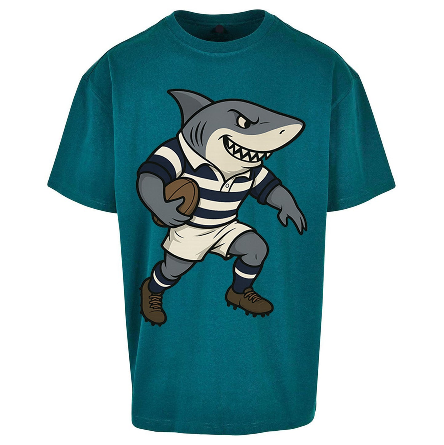 Retro Sale Sharks Rugby Union Oversized T Shirt