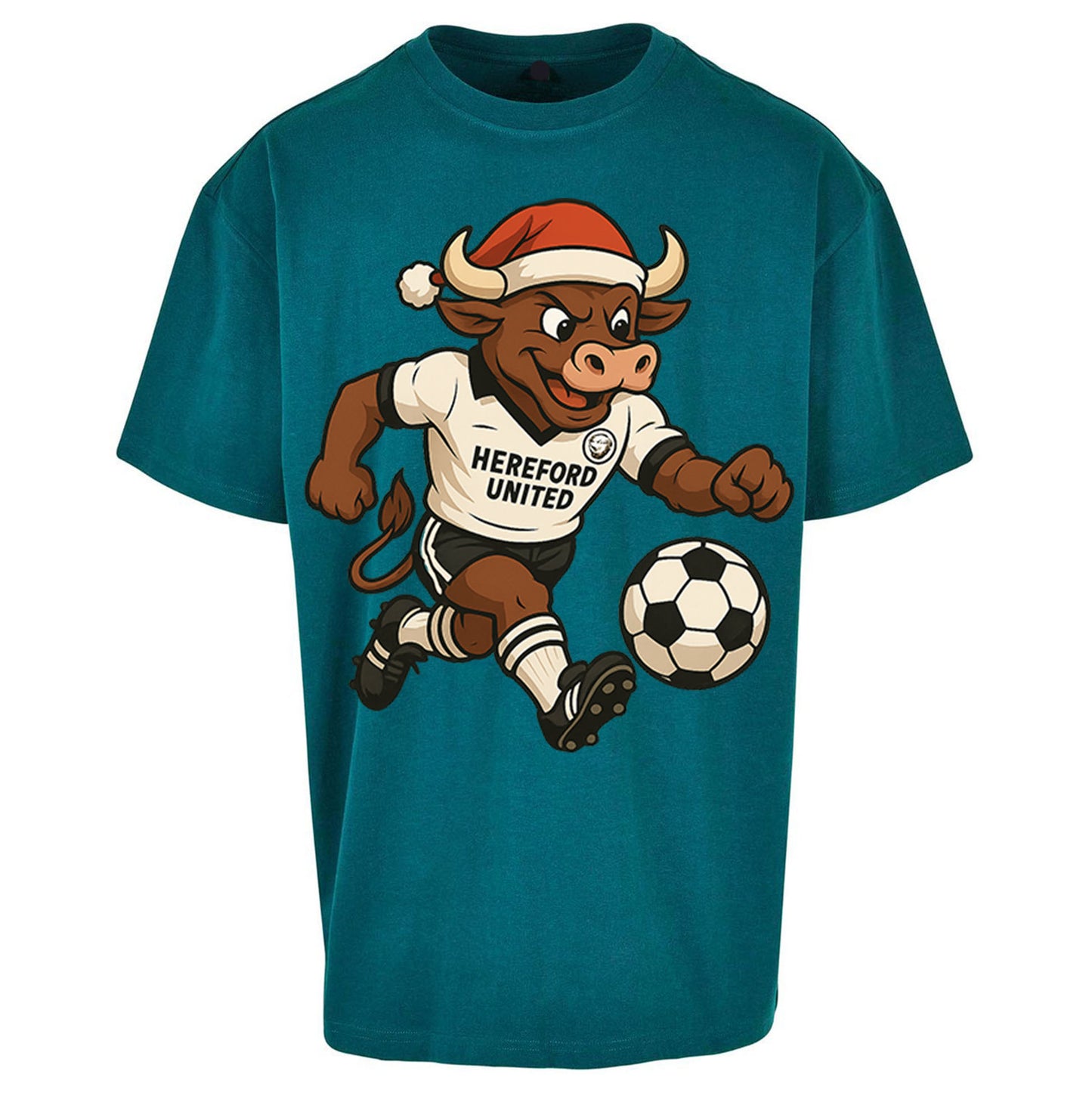 Retro Hereford Christmas Oversized T Shirt