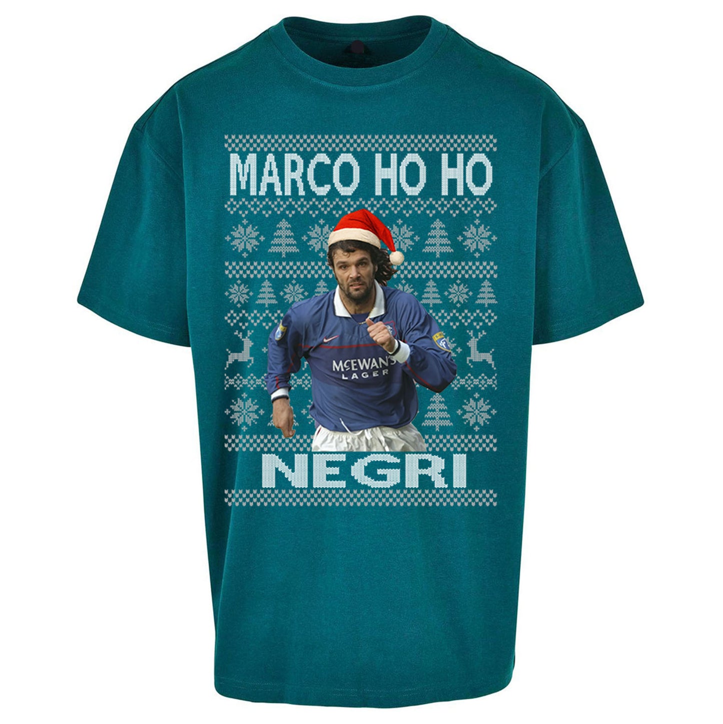 Rangers FC Christmas Oversized T Shirt