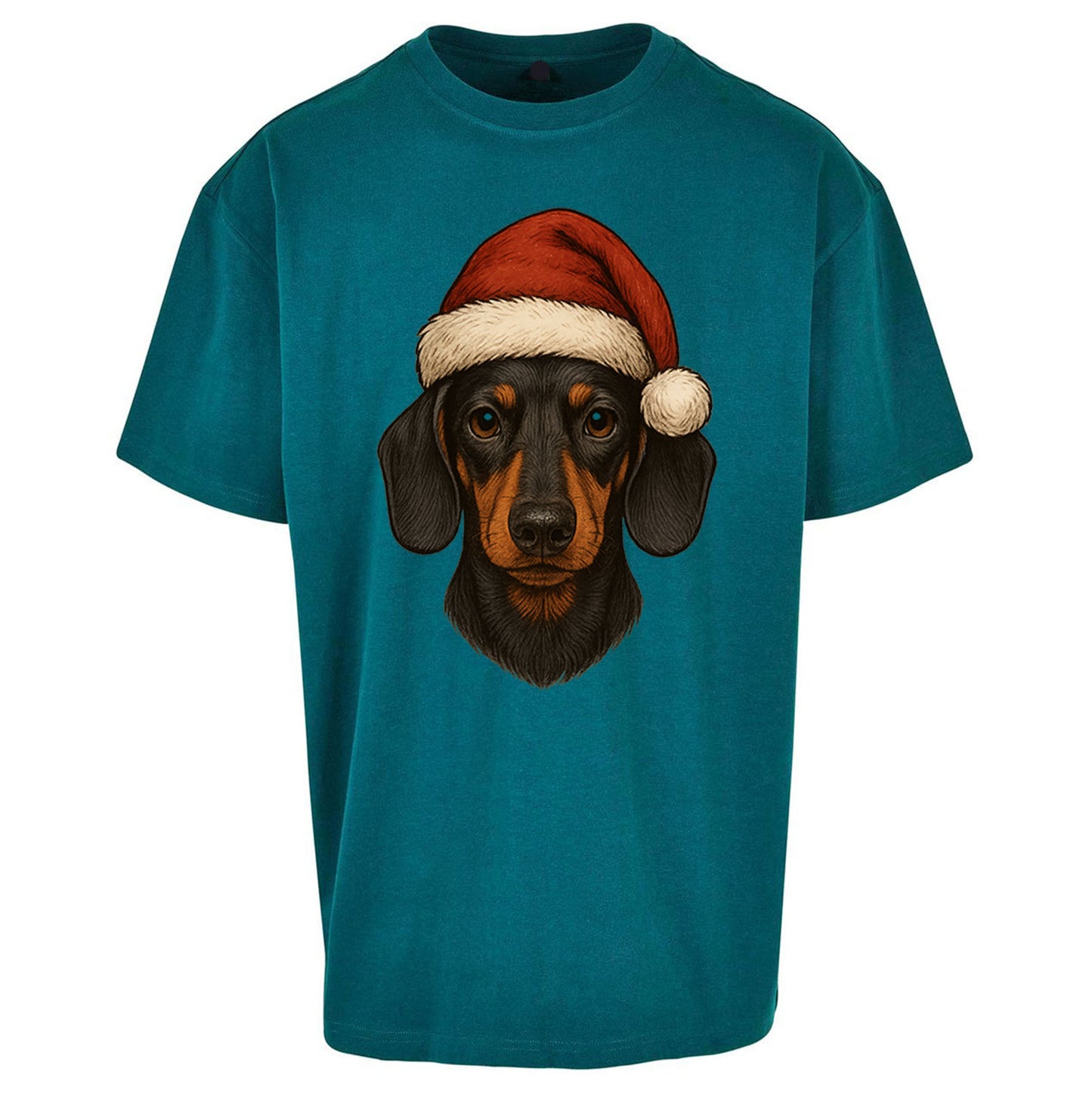 Dachshund Christmas Oversized T Shirt