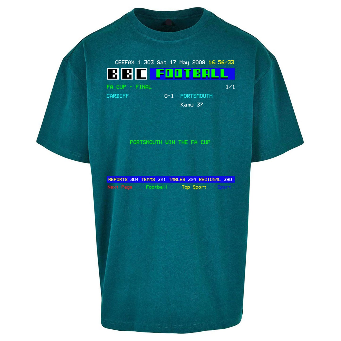 Portsmouth FA Cup Winners 2008 Oversized T Shirt