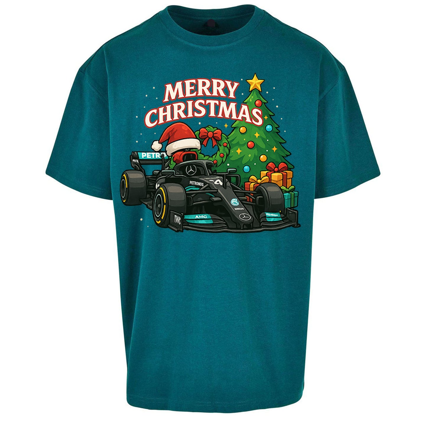 Mercedes F1 Christmas - Oversized T Shirt