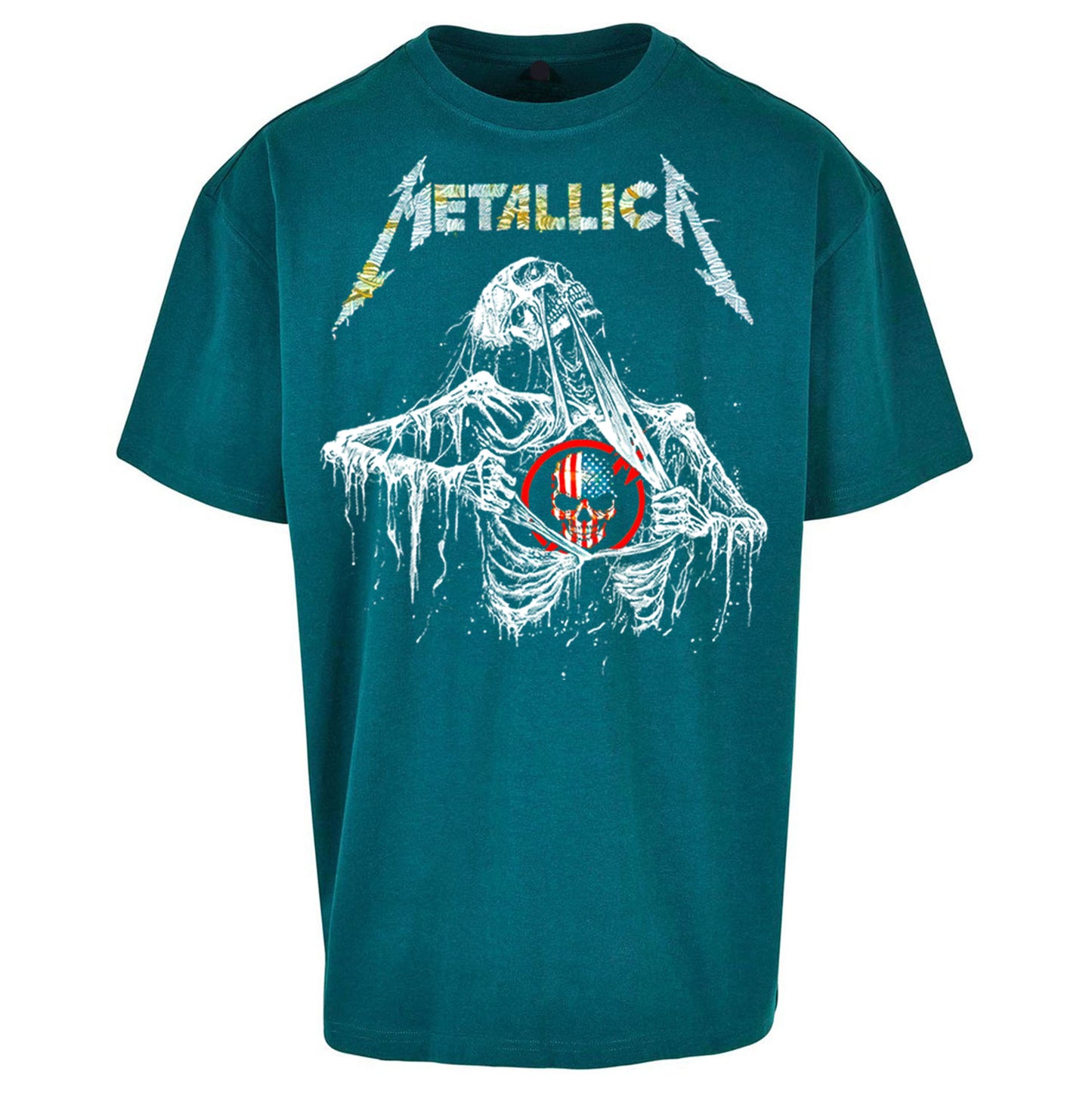 Metallica USA Skull Oversized T Shirt