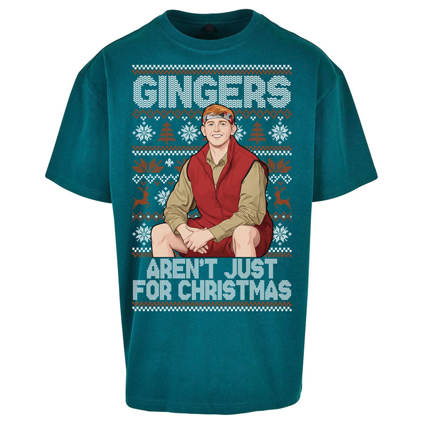 Angry Ginge Xmas Oversized T Shirt