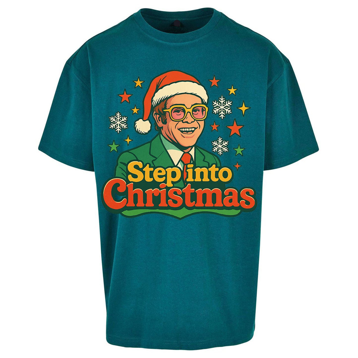 Elton John Christmas Oversized T Shirt