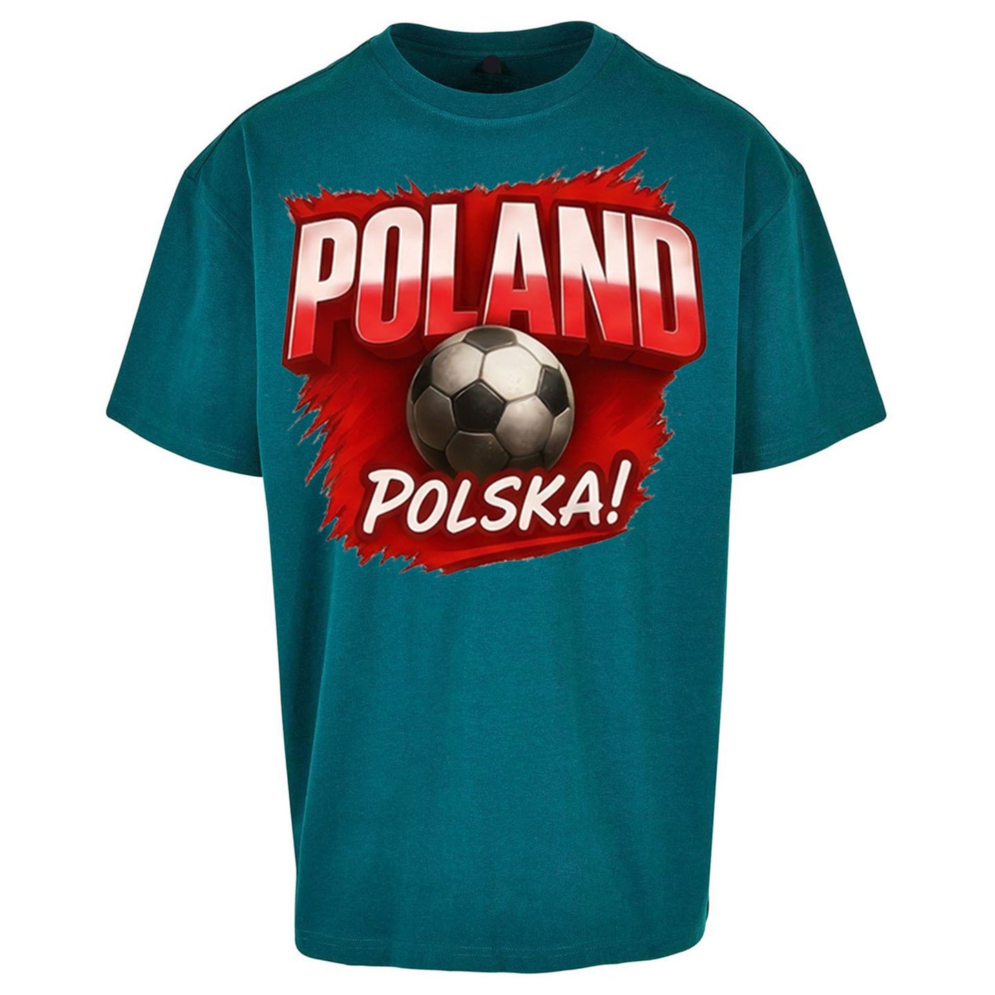 Poland Retro World Cup Oversized T Shirt