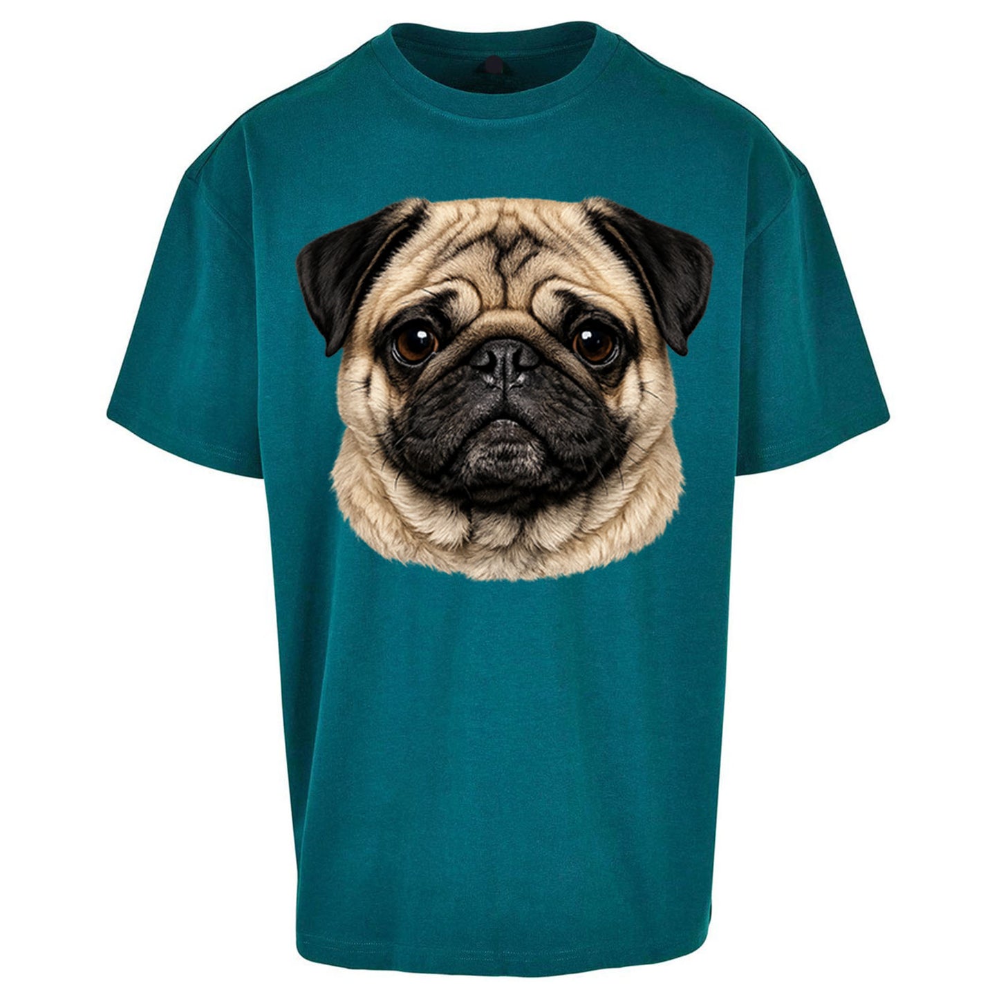 Pug Dog Face Oversized T Shirt