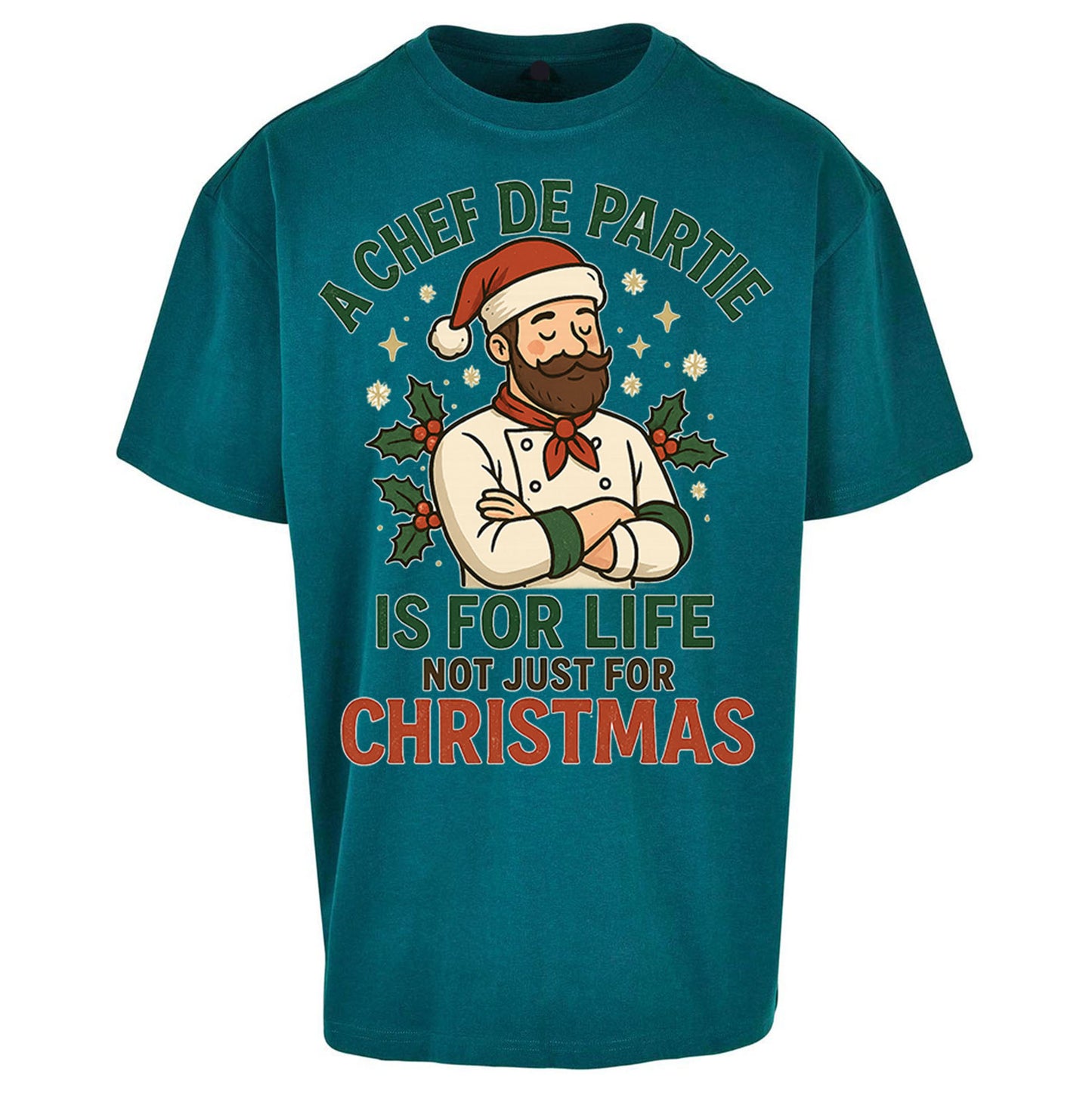 Chef De Partie Christmas Oversized T Shirt