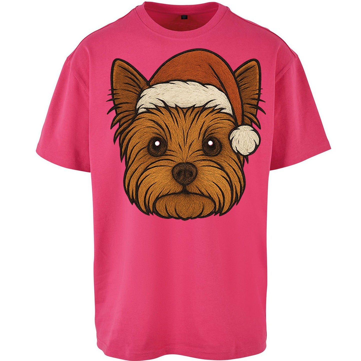 Yorkshire Terrier Face Christmas - Oversized T Shirt