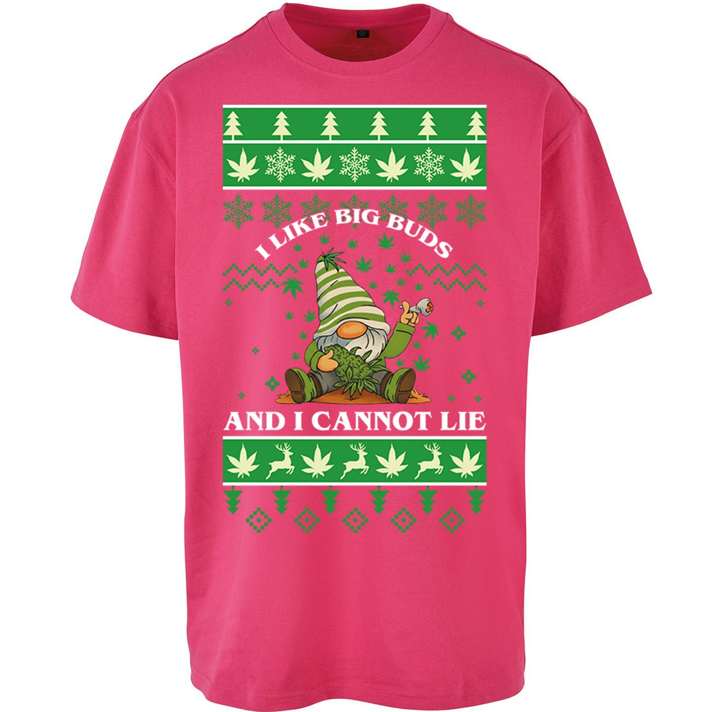 Cannabis Christmas Oversized T Shirt