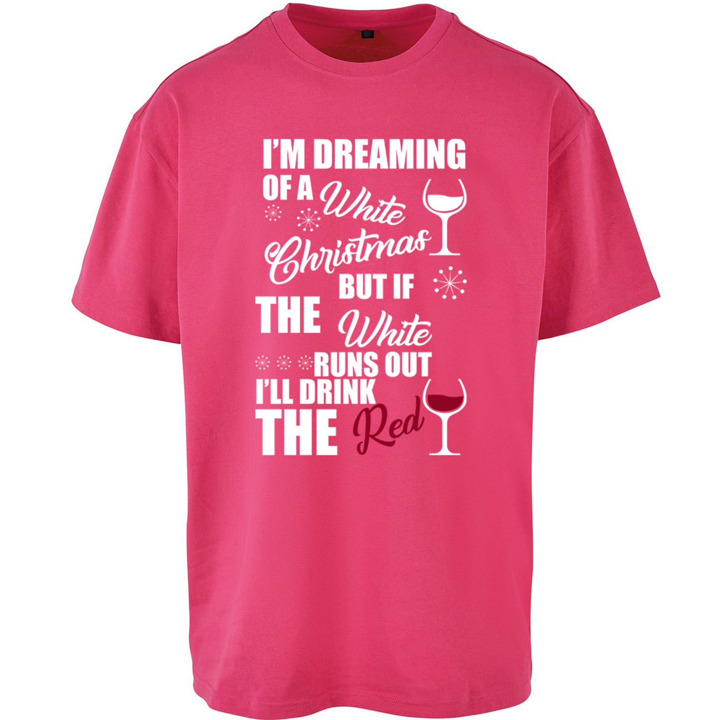 Wine Christmas Oversized T Shirt
